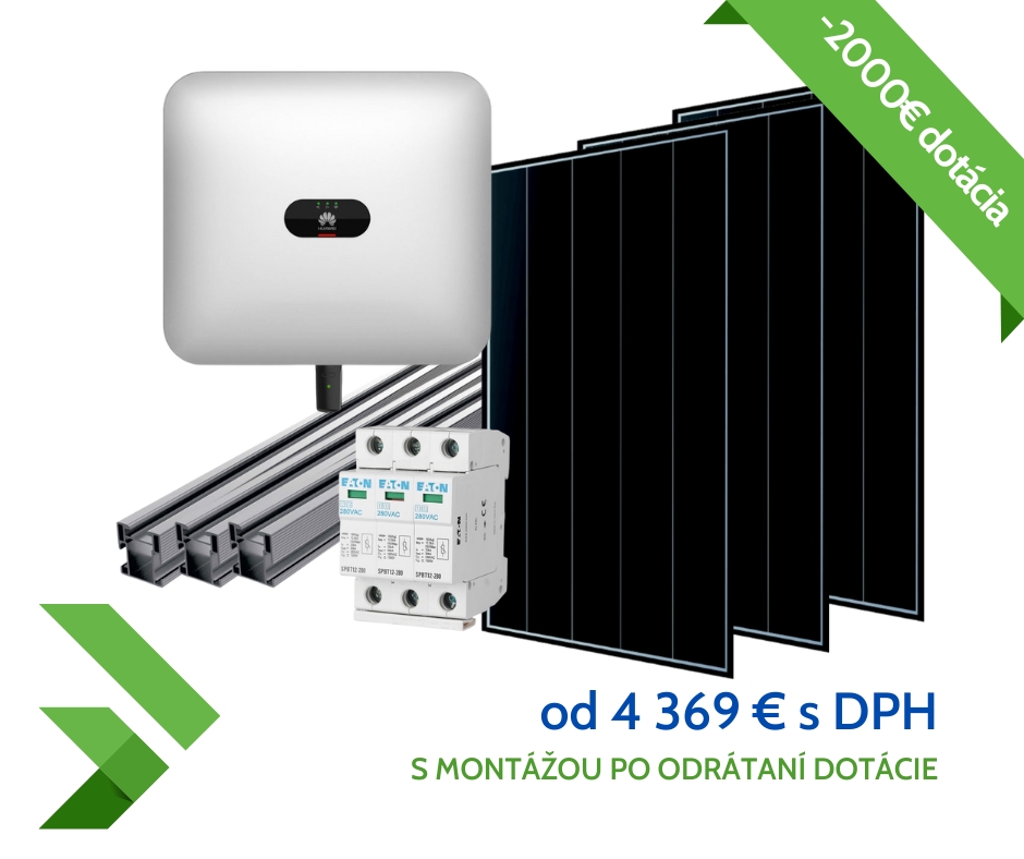Set fotovoltaických panelov 01 - 10 ks, 4,35kW (ON-GRID)