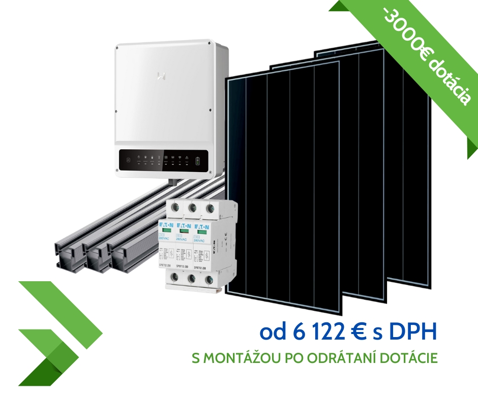 Set fotovoltaických panelov 04 - 16 ks, 6,96 KW (HYBRID)